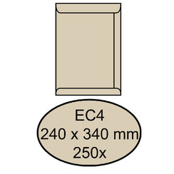 Envelop Quantore akte EC4 240x340mm cremekraft 250stuks