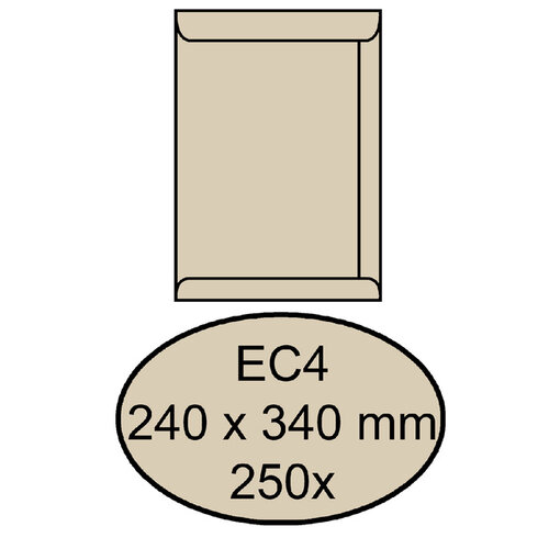 Quantore Enveloppe Quantore EC4 240x340mm kraft crème 250 pièces