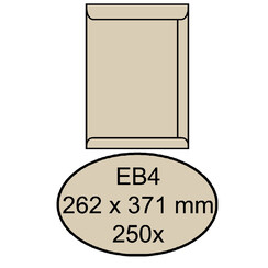 Envelop Quantore akte EB4 262x371mm cremekraft 250stuks