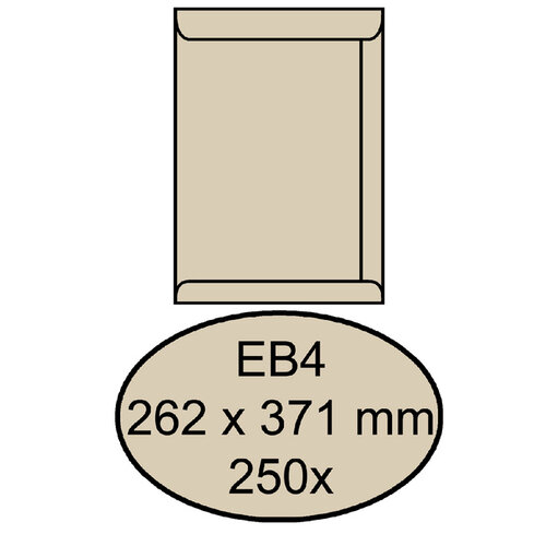 Quantore Envelop Quantore akte EB4 262x371mm cremekraft 250stuks