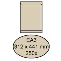 Envelop Quantore akte EA3 312x441mm cremekraft 250stuks