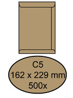 Quantore Enveloppe Quantore C5 162x229mm kraft brun 90g/m² 500 pièces
