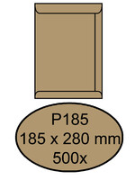 Quantore Envelop Quantore akte P185 185x280mm bruinkraft 500 stuks