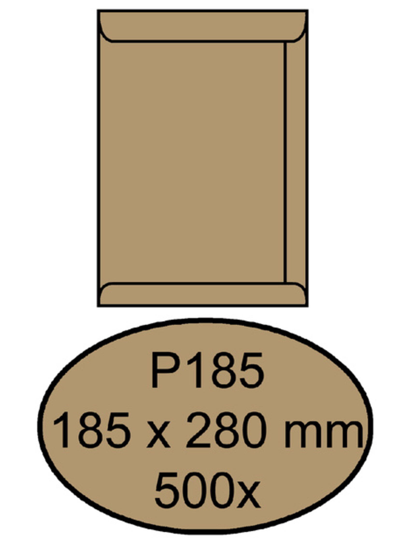 Quantore Envelop Quantore akte P185 185x280mm bruinkraft 500 stuks