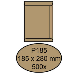 Enveloppe Quantore P185 185x280mm kraft brun 500 pièces