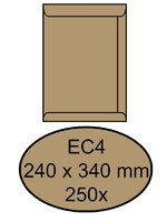 Quantore Enveloppe Quantore EC4 240x340mm kraft brun 250 pièces