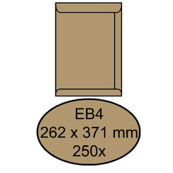 Envelop Quantore akte EB4 262x371mm bruinkraft 250stuks