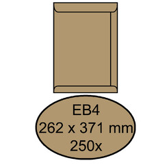 Enveloppe Quantore EB4 262x371mm kraft brun 250 pièces
