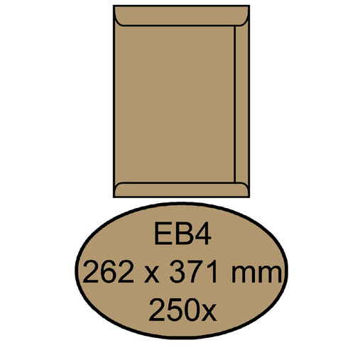 Quantore Envelop Quantore akte EB4 262x371mm bruinkraft 250stuks