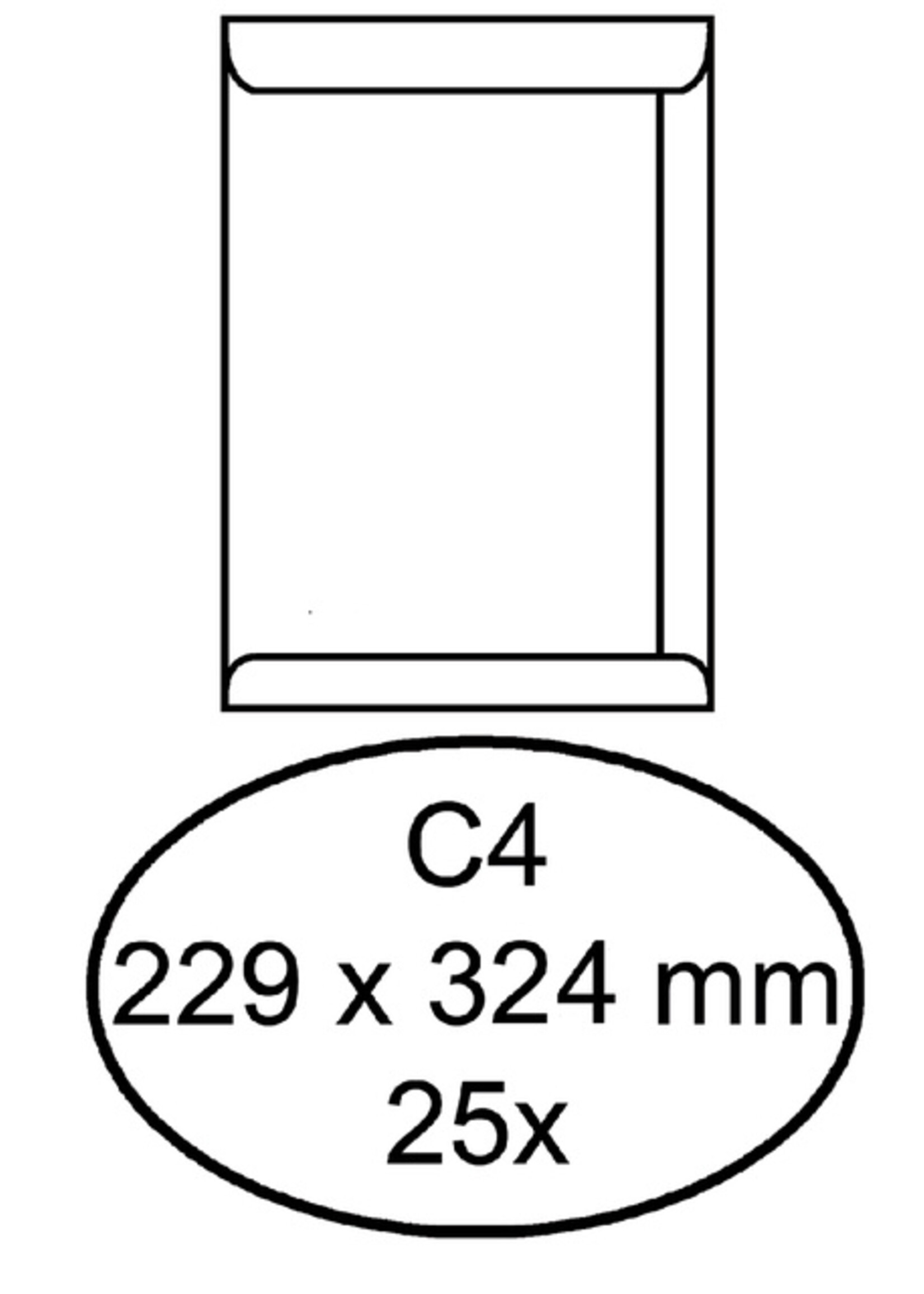 Hermes Envelop Hermes akte C4 229x324mm wit 25stuks