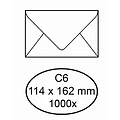 Office Enveloppe IEZZY C6 114x162mm gommé blanc