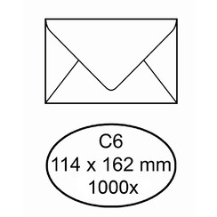 Enveloppe IEZZY C6 114x162mm gommé blanc