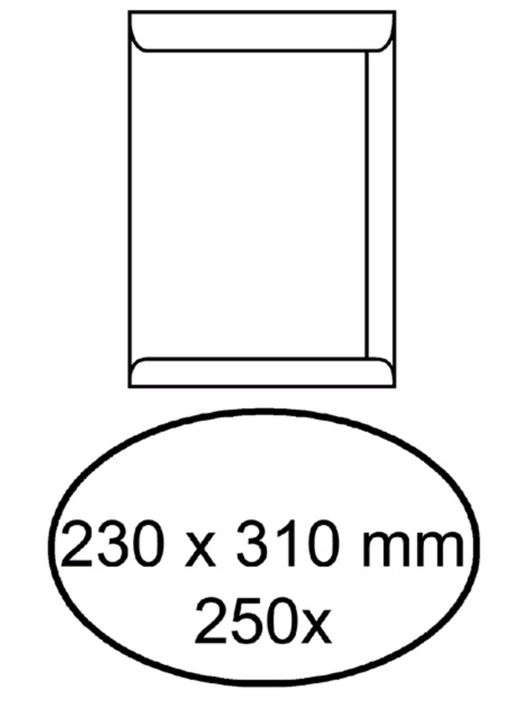Office Envelop akte IEZZY 230x310mm zelfklevend 100gr wit 250stuks
