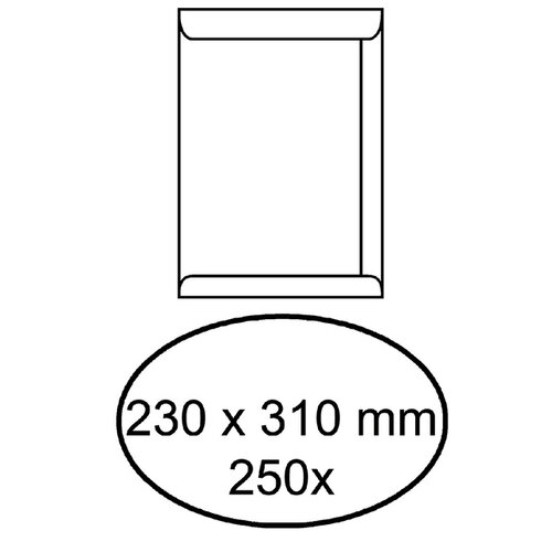 Office Envelop akte IEZZY 230x310mm zelfklevend 100gr wit 250stuks