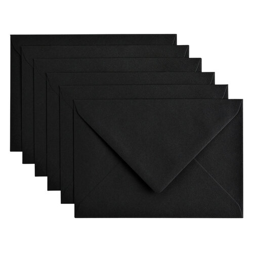Papicolor Enveloppe Papicolor C6 114x162mm noir corbeau
