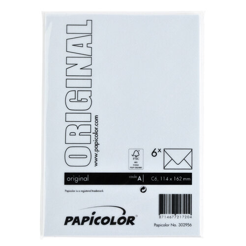 Papicolor Enveloppe Papicolor C6 114x162mm bleu bébé