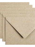 Papicolor Envelop Papicolor C6 114x162mm kraft grijs