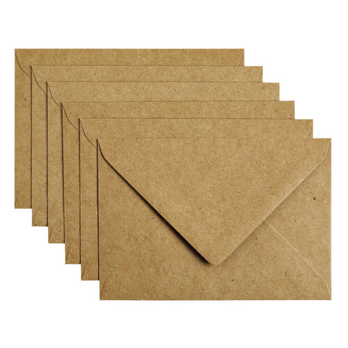 Papicolor Enveloppe Papicolor C6 114x162mm kraft brun