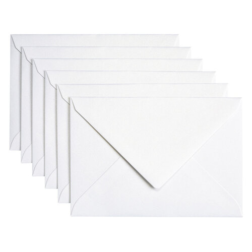 Papicolor Envelop Papicolor C6 114x162mm metallic parelwit