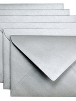 Papicolor Envelop Papicolor C6 114x162mm metallic zilver