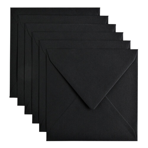 Papicolor Enveloppe Papicolor 140x140mm noir corbeau