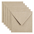 Papicolor Enveloppe Papicolor 140x140mm kraft gris