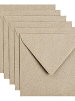 Papicolor Enveloppe Papicolor 140x140mm kraft gris