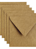 Papicolor Enveloppe Papicolor 140x140mm kraft brun