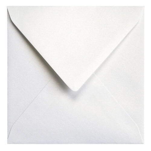 Papicolor Enveloppe Papicolor 140x140mm blanc perle métallisé