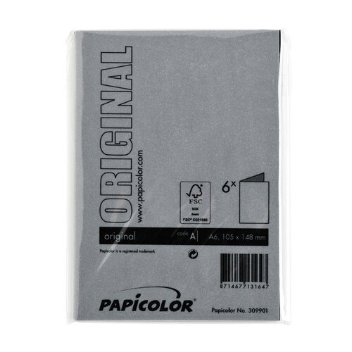 Papicolor Correspondentiekaart Papicolor dubbel 105x148mm ravenzwart