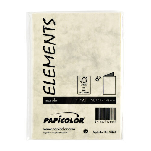 Papicolor Carte de correspondance Papicolor double 105x148mm ivoire