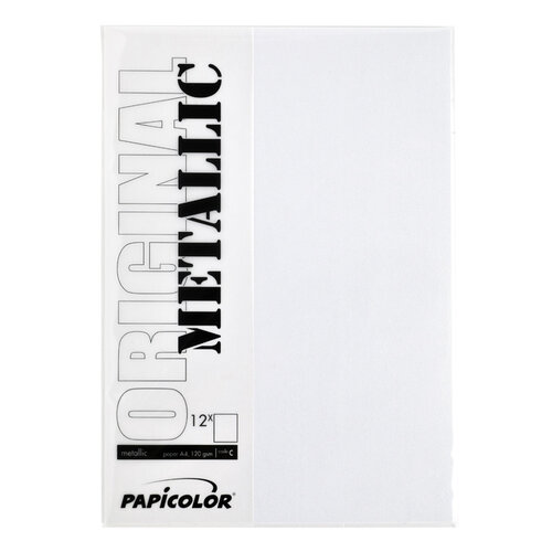 Papicolor Papier copieur Papicolor A4 120g 6 feuilles blanc perle métallisé