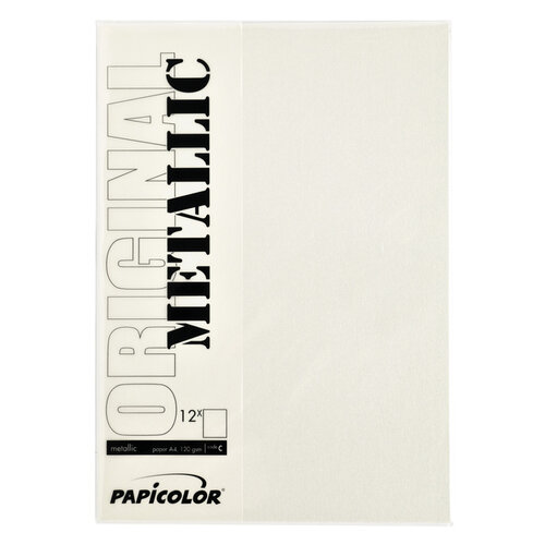 Papicolor Papier copieur Papicolor A4 120g 6 feuilles ivoire métallisé