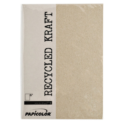 Papicolor Kopieerpapier Papicolor A4 220gr 6vel kraft grijs