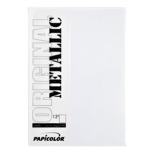 Papicolor Papier copieur Papicolor A4 200g 3 feuilles blanc perle métallisé