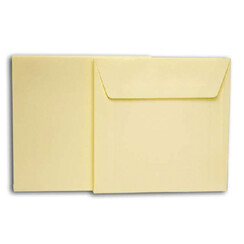 Cartes doubles + enveloppes Papyrus 130x130mm Blanc