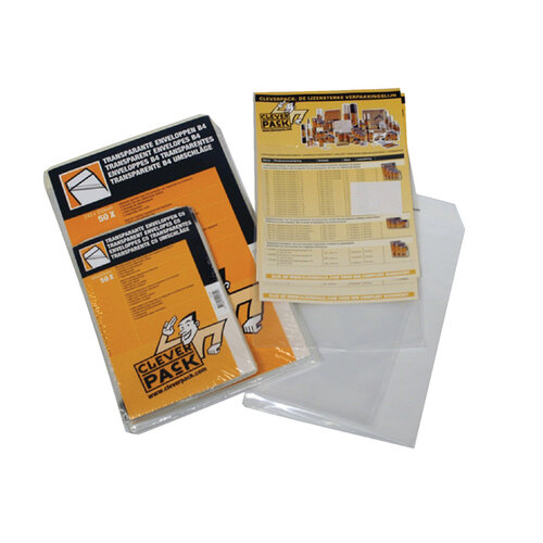 Cleverpack Enveloppe CleverPack C5 165x220mm AC  transparent 50pcs