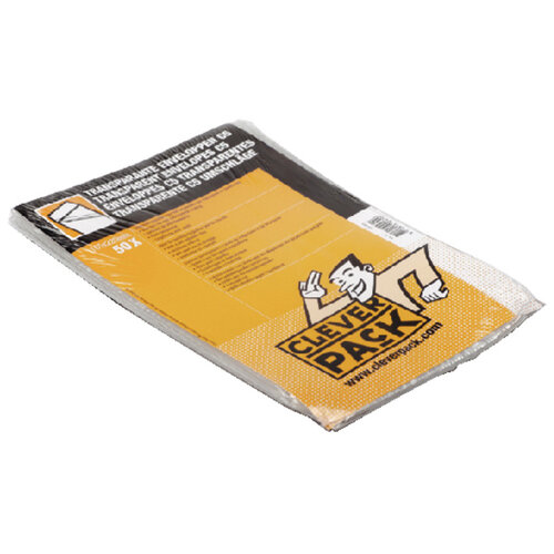 Cleverpack Enveloppe CleverPack C5 165x220mm AC  transparent 50pcs