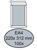 Quantore Enveloppe Quantore dos carton EA4 220x312mm AC blanc 100 pièces