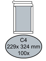 Quantore Enveloppe Quantore dos carton C4 229x324mm AC blanc 100 pièces