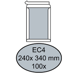 Envelop Quantore bordrug EC4 240x340mm zelfkl. wit 100stuks