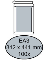 Quantore Envelop Quantore bordrug EA3 312x441mm zelfkl. wit 100stuks