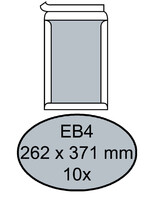 Quantore Envelop Quantore bordrug EB4 262x371mm zelfkl. wit 10stuks