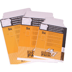 Enveloppe CleverPack A5 176x250mm carton blanc 5 pièces