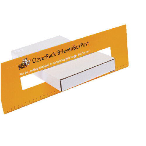Cleverpack Brievenbusbox CleverPack A4 350x230x26mm karton wit 5stuks