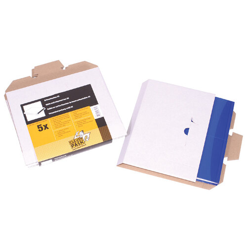 Cleverpack Boîte CleverPack A5 230x160x26mm carton blanc 5 pièces