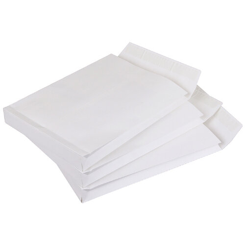 Quantore Enveloppe à soufflet Quantore 229x324x38mm autocollante blanc 10 pièces