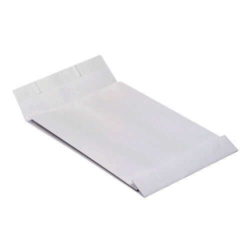 Quantore Enveloppe à soufflet Quantore 262x371x38mm autocollant blanc 125 pièces