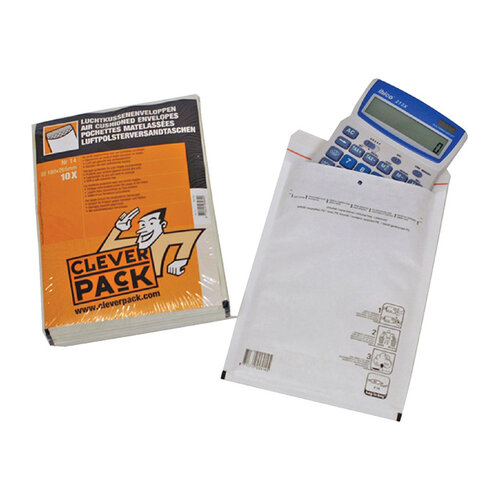 Cleverpack Envelop CleverPack luchtkussen nr12 140x225mm wit 10stuks