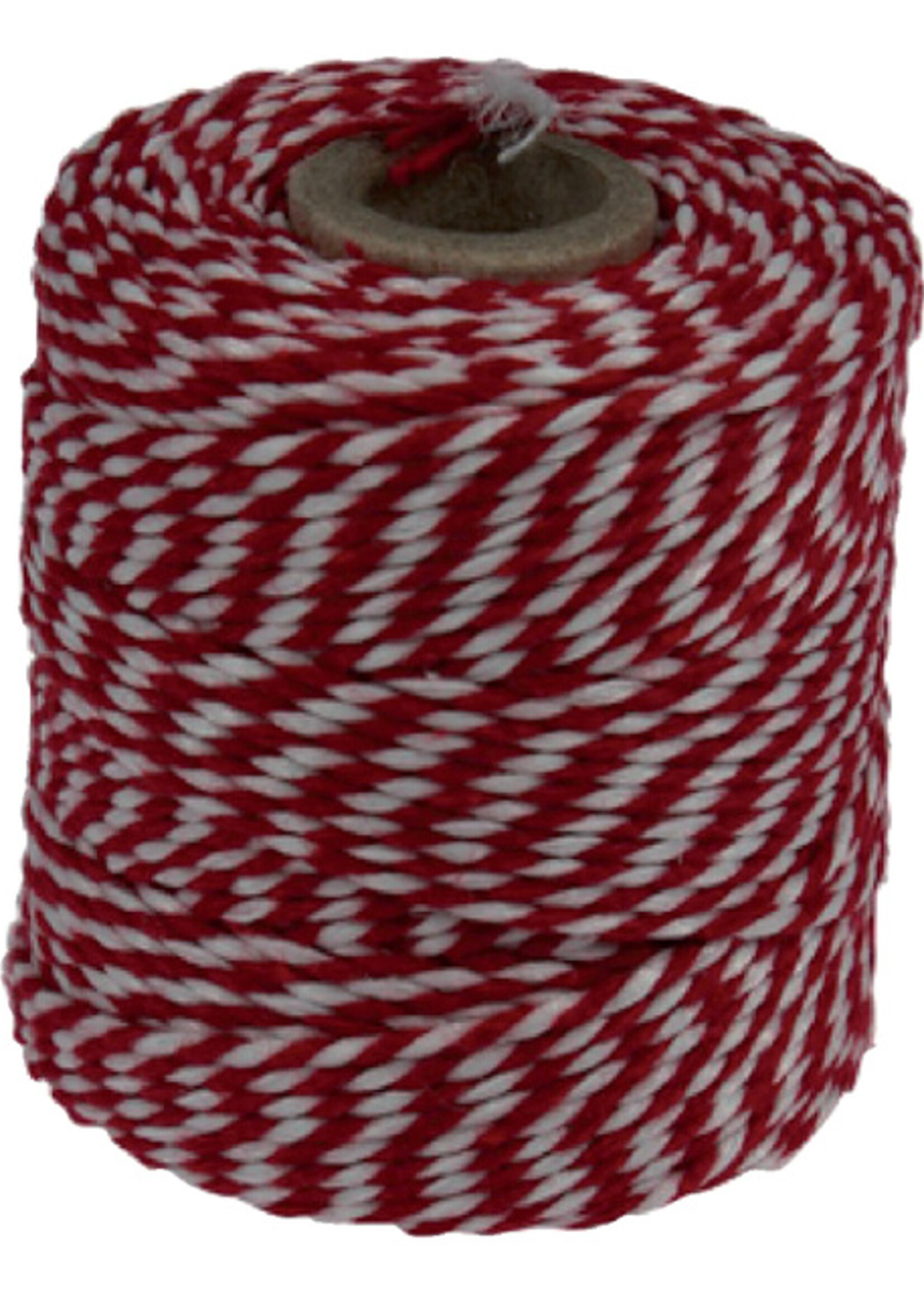 Muller Ficelle coton 45m 50g rouge/blanc